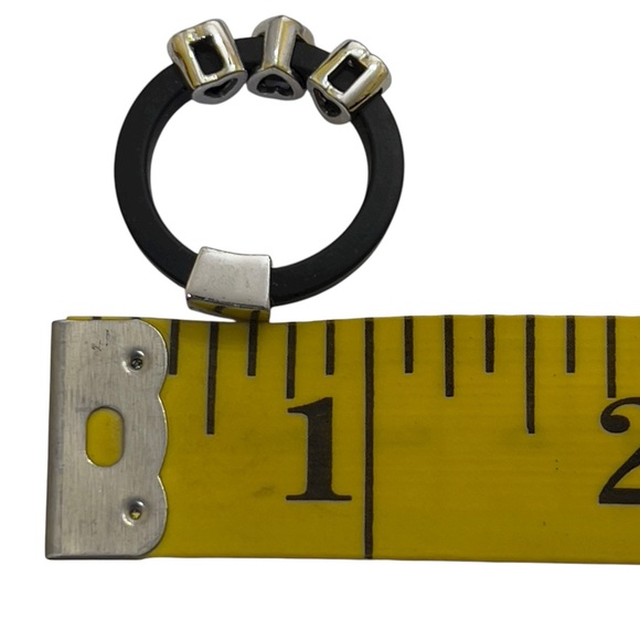 Estate Sterling Silver Sliding Heart Charm Ring Black Uncleaned & Unresearched - Picture 16 of 16